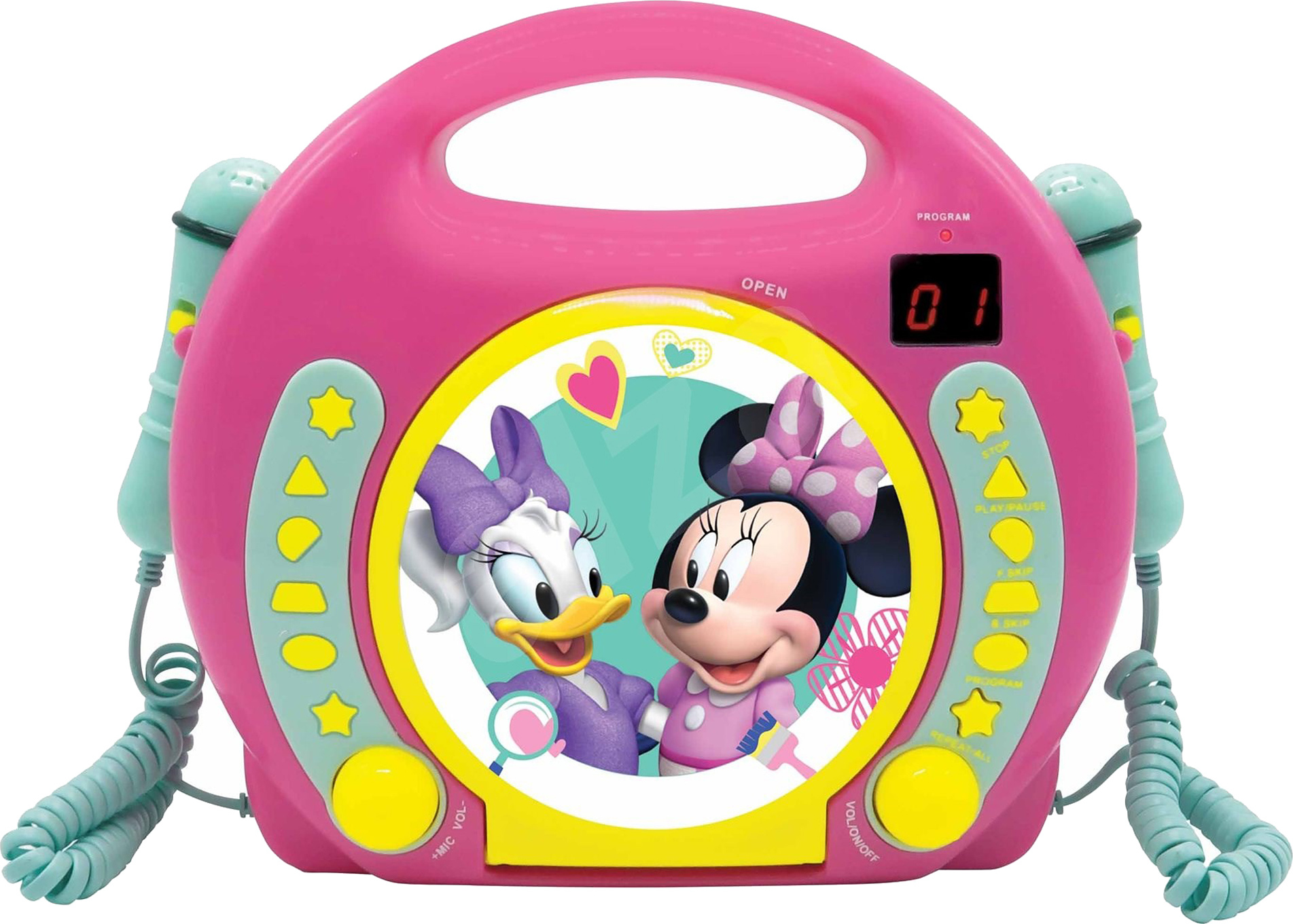 Přenosný CD přehrávač Disney Minnie se 2 mikrofony