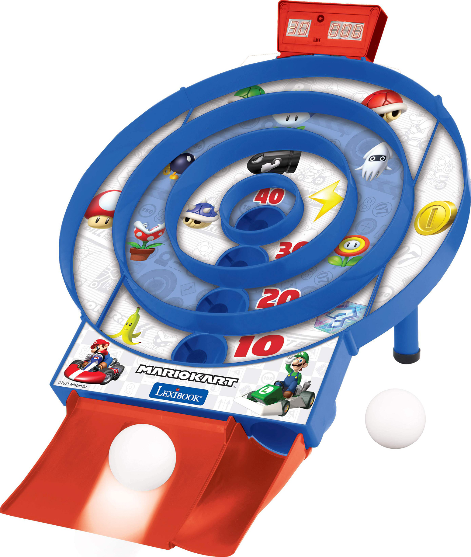 Elektronická hra s LCD displejem a 2 míčky Mario Kart