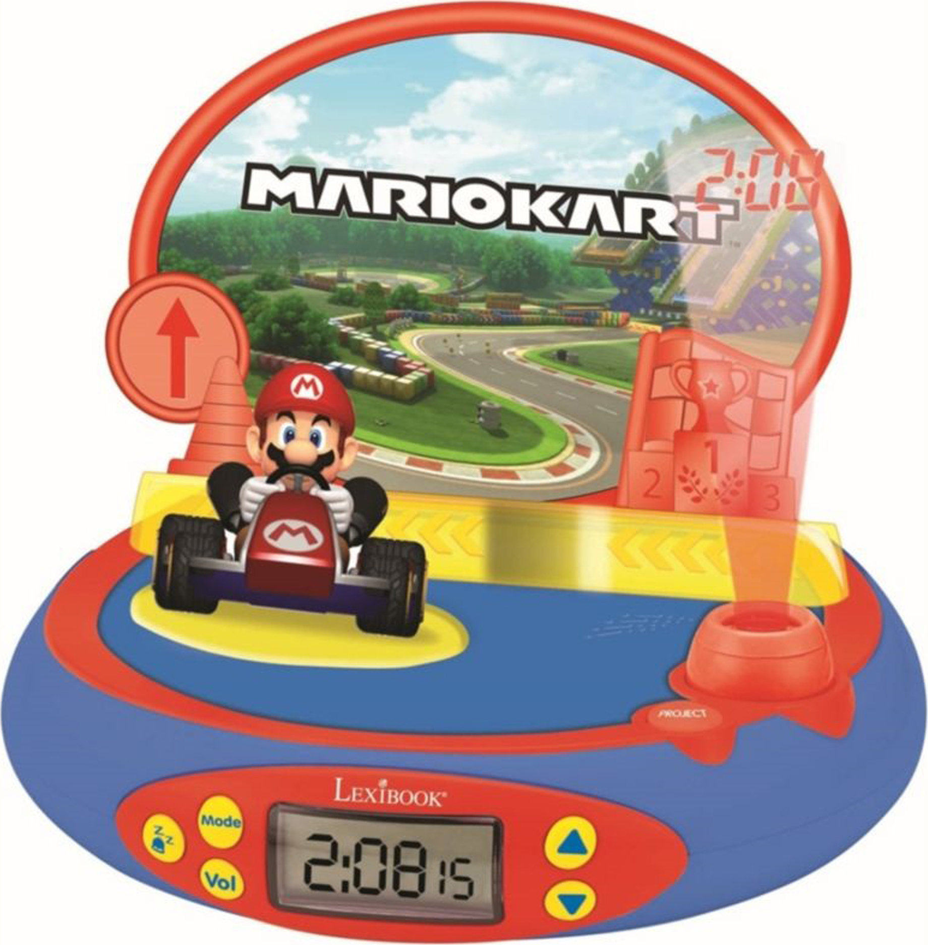 Dětský budík Mario Kart s projektorem