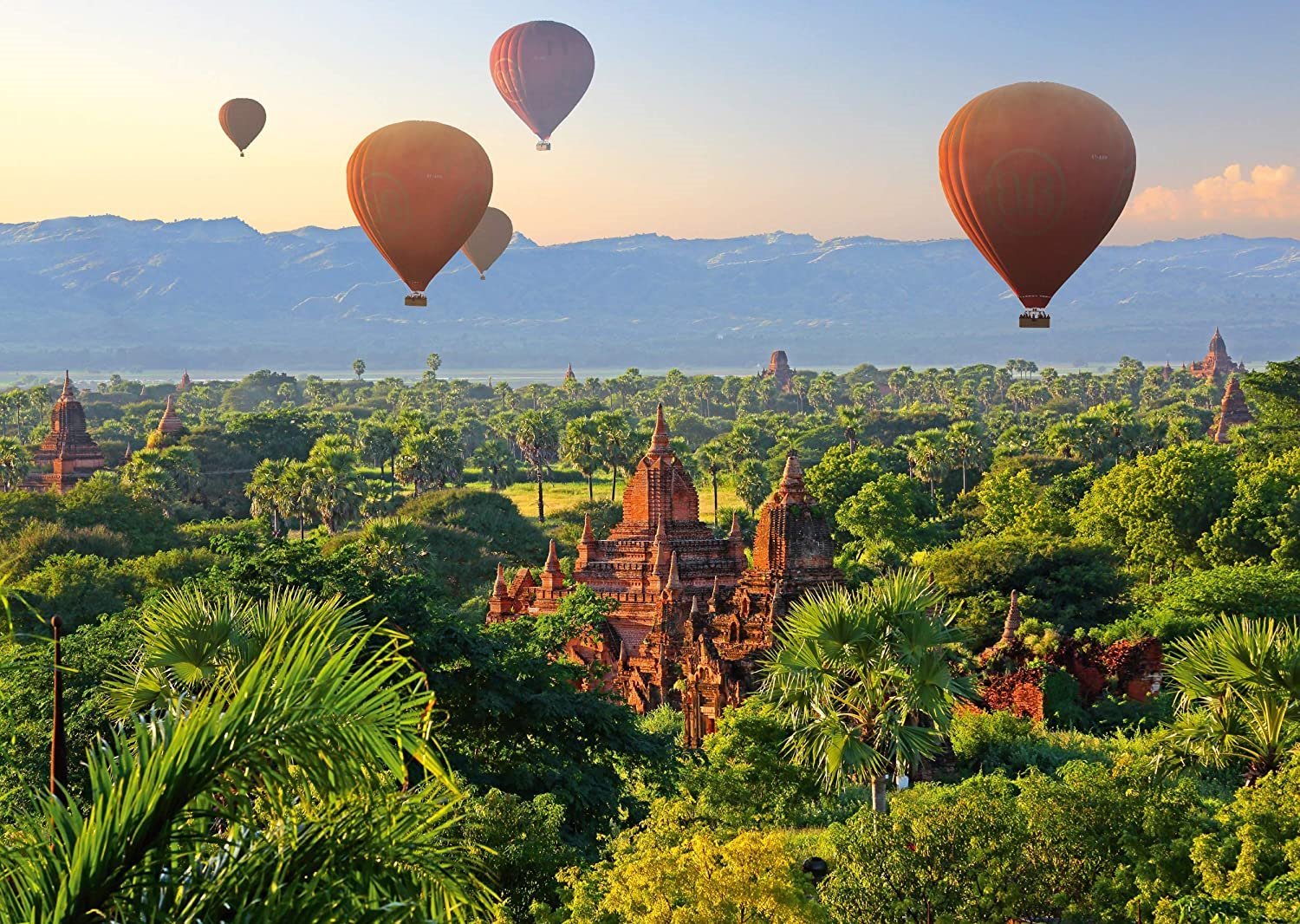 SCHMIDT Puzzle Horkovzdušné balóny nad Mandalay 1000 dílků - poškozený obal