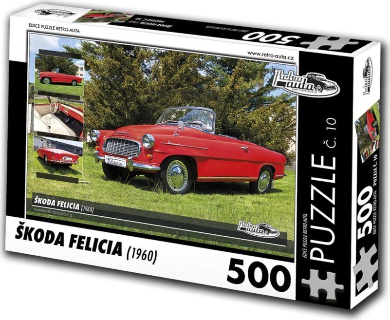 RETRO-AUTA Puzzle č. 10 Škoda Felicia (1960) 500 dílků