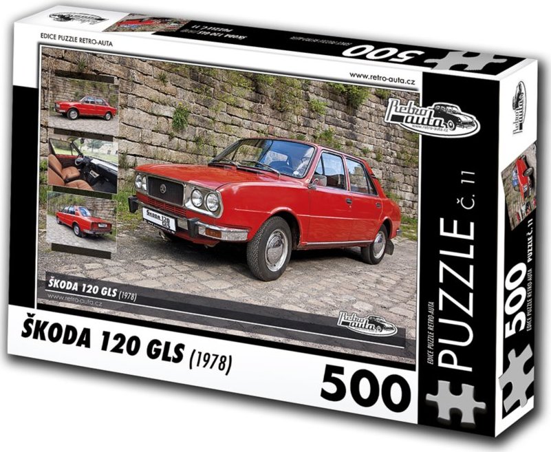 RETRO-AUTA Puzzle č. 11 Škoda 120 GLS (1978) 500 dílků