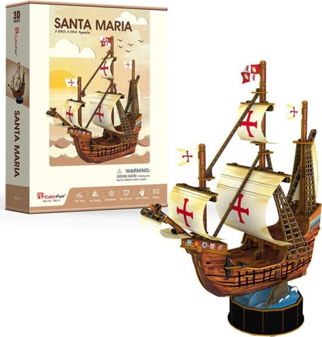 CUBICFUN 3D puzzle Loď Santa Maria 93 dílků