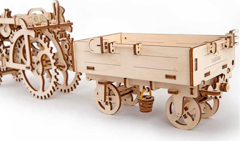 Ugears 3D dřevěné mechanické puzzle Vlečka