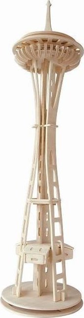 WOODEN TOY , WCK 3D puzzle Space Needle v Seattlu