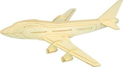 WOODEN TOY , WCK 3D puzzle Letadlo Boeing 747