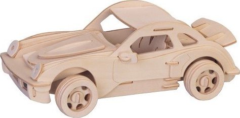 WOODEN TOY , WCK 3D puzzle Porsche 911 malé