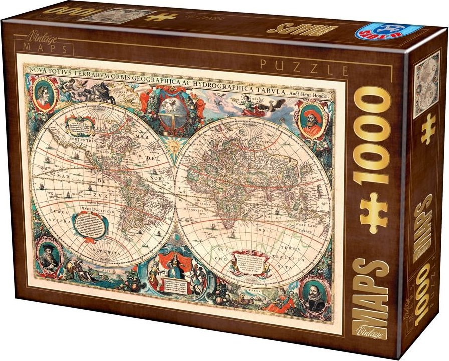 D-TOYS Puzzle Antická mapa světa 1000 dílků