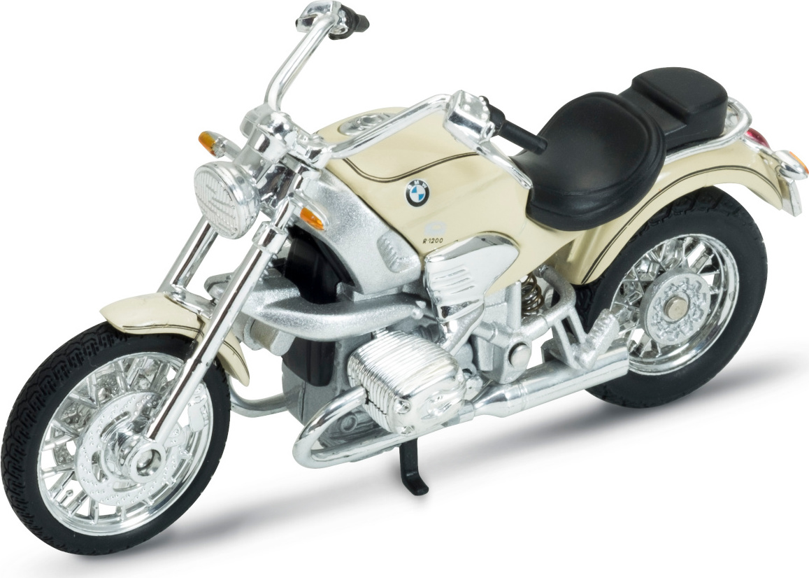 Welly Motocykl BMW R1200C 1:18 krémový