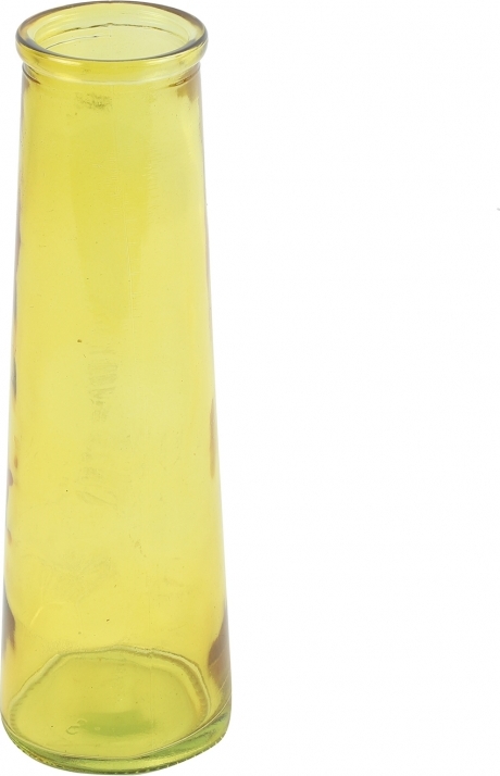 Skleněná váza ANNA žlutá 25x8 cm