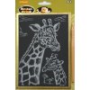 ARTLOVER Zlatý škrabací obrázek - Žirafy