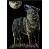 Holograficky škrabací obrázek Vlk za úplňku
