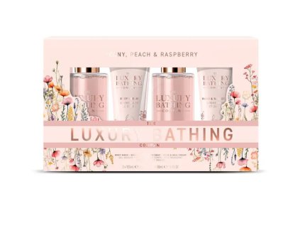 Grace Cole – Peony, Peach & Raspberry, sada so starostlivosťou o telo a ruky, 4 ks