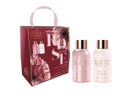 Velvet Rose & Peony mini sada s starostlivosťou o telo, 2 ks