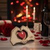 Drevený svietnik Srdce – Symbol lásky a ochrany1