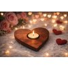 Drevený svietnik Srdce