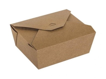 10814 box na obedy lunch box 110x90x60mm 600ml kraft 40ks