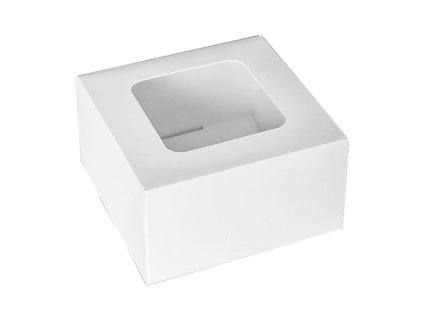 4755 krabica na zakusky s okienkom 130x130x70 mm