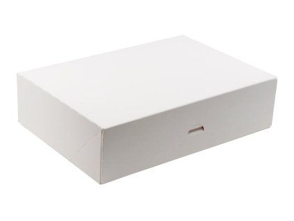 12879 krabicka na cukrovinky cake box 310x220x80mm biela