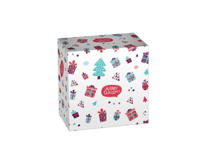 8094 krabicka na zakusky christmas 130x130x70 mm