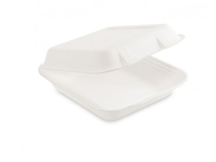 Menübox 1/2/3-teilig Zuckerrohr (50Stk) (Kastenmaße 1-teilig 200x200x75mm)