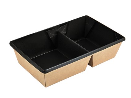9686 miska na jedlo 800ml 2 dielna cierna 120 100x200 180x55mm 50ks