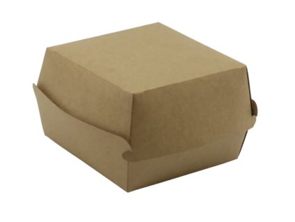 9526 papierova krabicka kraft na hamburger 110x110x77 mm 50ks