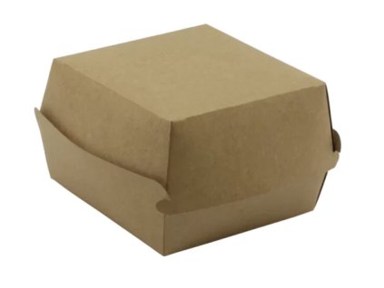 9523 papierova krabicka kraft na hamburger 90x90x77 mm 50ks