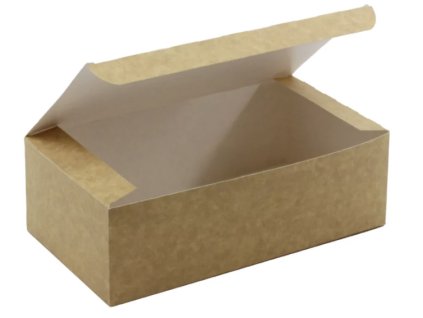 9362 papierova krabicka kraft na jedlo b smart 220x120x70mm 50ks