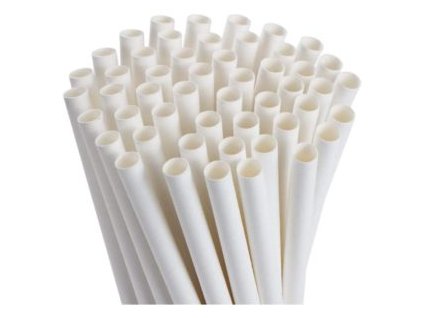 Papiertrinkhalme 8x150mm (100 Stück) (Farbe-2 Papiertrinkhalme weiß 15cm Ø 8mm (100Stk))