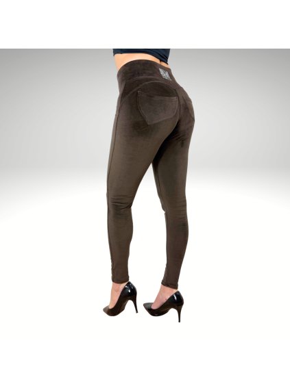 Legíny Push up Teddy Brown Velur Yastraby