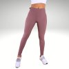 Legíny simple ribbed pink Yastraby