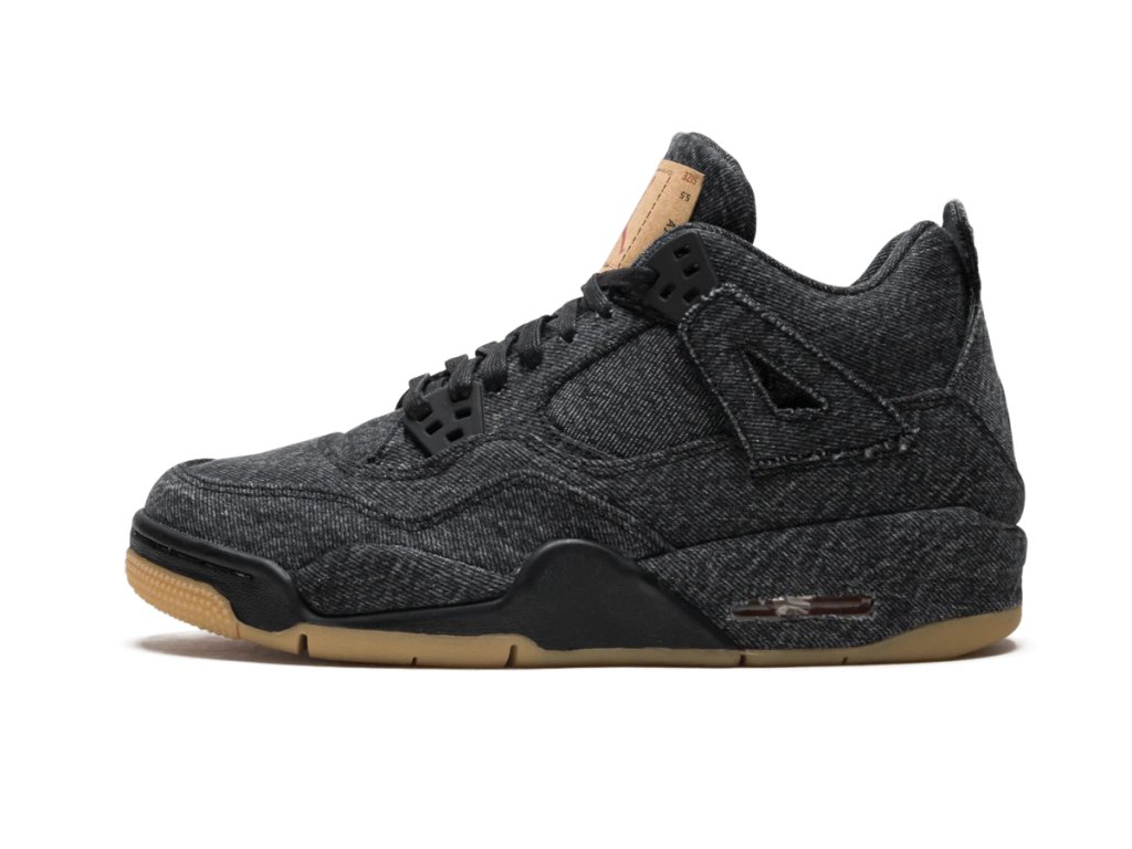Jordan 4 Retro Levi's Black (GS) (Levi's Tag) 1