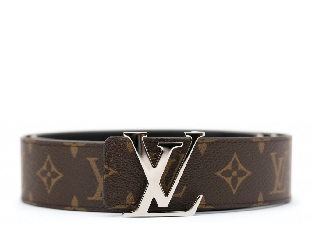 Louis Vuitton LV Initiales Silver Buckle Belt Monogram 40mm Brown Black Studio 1