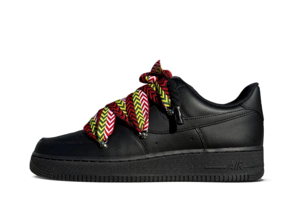 Nike Air Force 1 Black Lanvin Rope Laces Multicolor 1