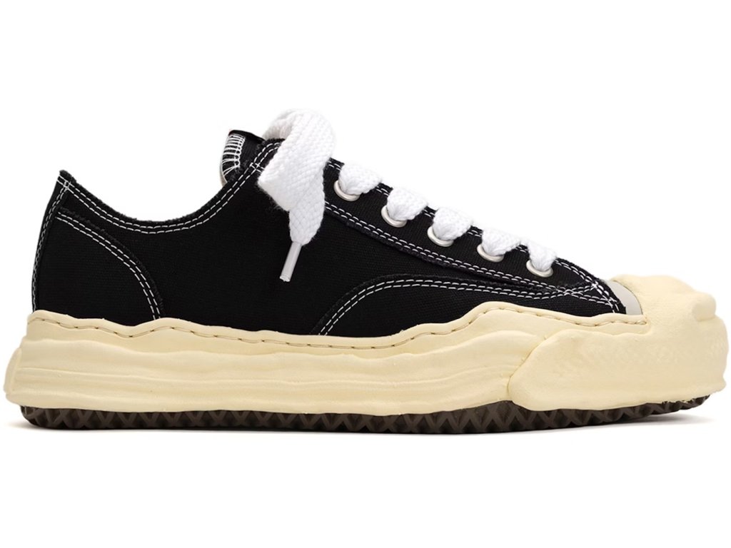 Maison Mihara Yasuhiro Hank Vintage Sole Canvas Low Black 1
