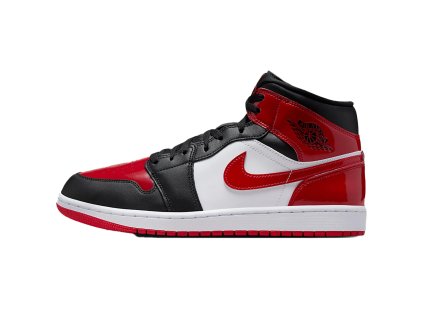 Jordan 1 Mid SE Patent Bred Toe 1