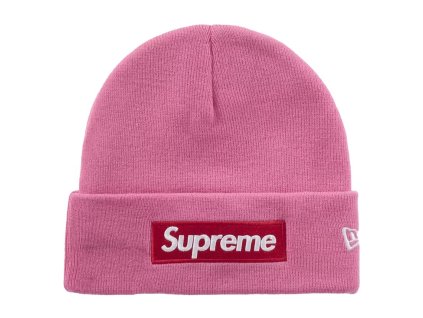 Supreme New Era Box Logo Beanie (FW25) Magenta 1
