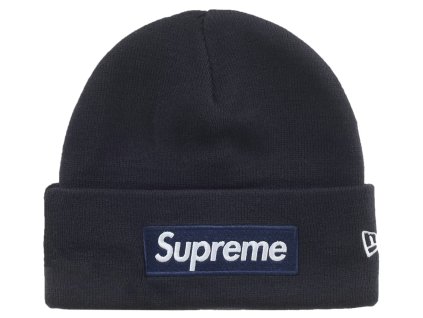 Supreme New Era Box Logo Beanie (FW25) Navy 1
