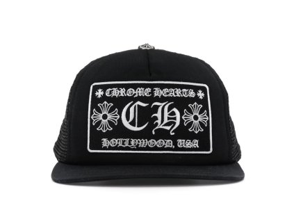 Chrome Hearts CH Hollywood Trucker Hat BlackBlack 1