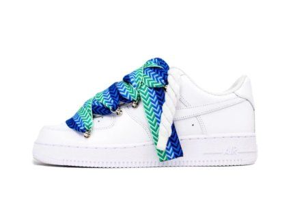Nike Air Force 1 White Lanvin Rope Laces Blue