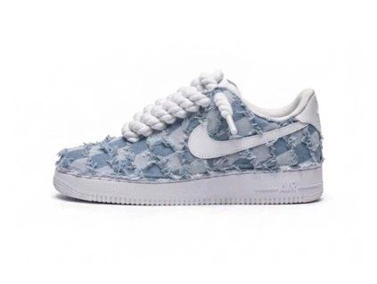 255 nike air force 1 white blue jeans