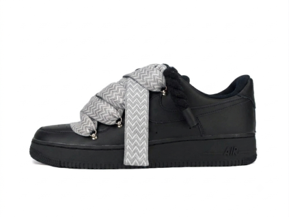 Nike Air Force 1 Black Lanvin Rope Laces Grey:White