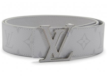 Louis Vuitton LV Initiales Reversible Belt Monogram Eclipse Taiga 40MM White