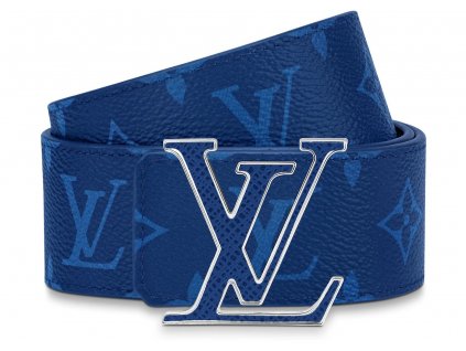 Louis Vuitton LV Initiales Reversible Belt Monogram Cobalt Taiga 40MM Blue
