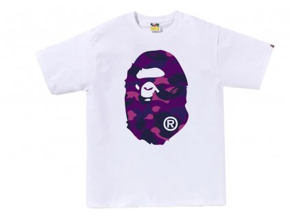 BAPE Color Camo Big Ape Head Tee SS23 White Purple