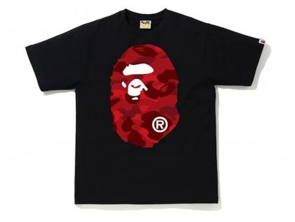 BAPE Color Camo Big Ape Head T Shirt SS20 Black Red
