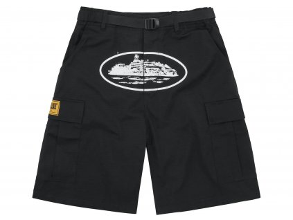 Corteiz Alcatraz Cargo Shorts Black