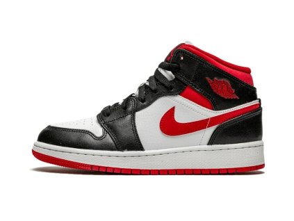 Jordan 1 Mid Gym Red Black White (GS) 111 (1)