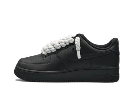 Nike Air Force 1 Black Rope Laces White 1
